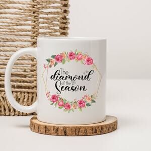 Bridgerton 15 oz Coffee Mug TV Show Diamond of the Season Floral Romance 17